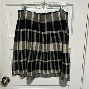 Torrid Black and Cream A-Line Knee-Length Skirt